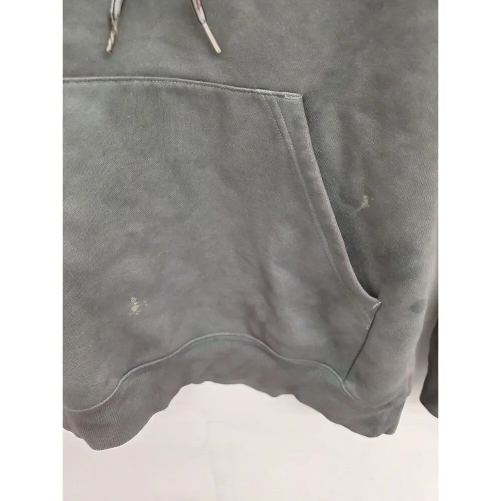 Adidas Green Distressed Washed Hoodie 2005 Mens Size XLarge